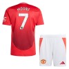 Maillot de Supporter Manchester United Mount 7 Domicile 2024-25 Pour Enfant